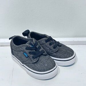 Vans Atwood Toddler Slip-On Sneakers Charcoal Gray Black Hawaiian Ocean Size 4.5